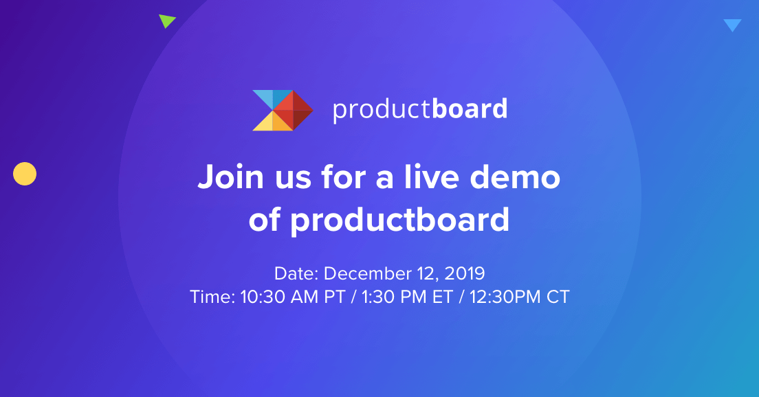 Join us for a live demo of productboard!